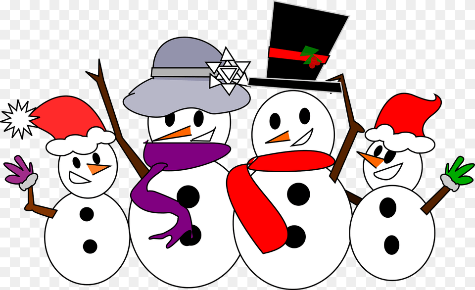Snowman Family Clipart, Nature, Outdoors, Winter, Snow Free Png