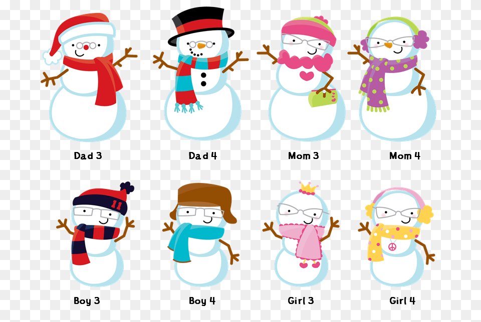 Snowman Family With Lights, Nature, Outdoors, Winter, Snow Free Transparent Png