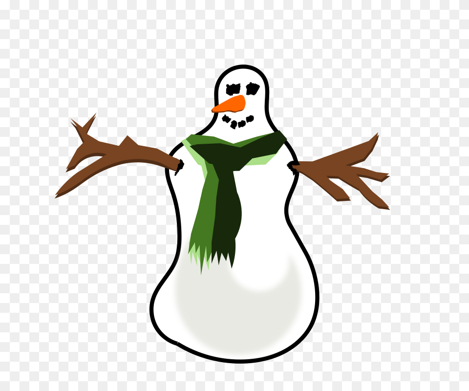 Snowman Free Clip Art, Winter, Nature, Outdoors, Snow Png Image