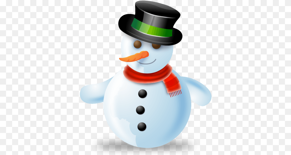 Snowman Hat Transparent Transparent 3d Snowman, Nature, Outdoors, Winter, Snow Png Image