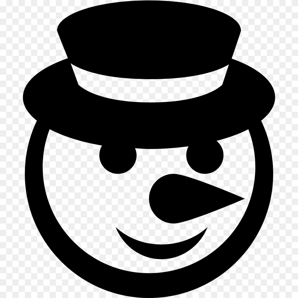 Snowman Icon, Gray Free Transparent Png