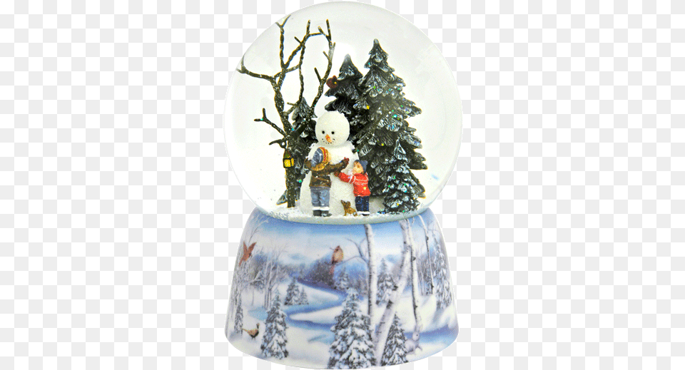 Snowman Love Snowglobe This Beautiful Scene Captures A Boy Snow Globe, Nature, Outdoors, Winter, Cream Png Image