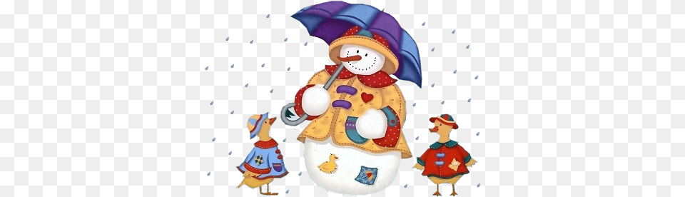 Snowman Mono De Nieve Con Paragua, Outdoors, People, Nature, Person Png Image