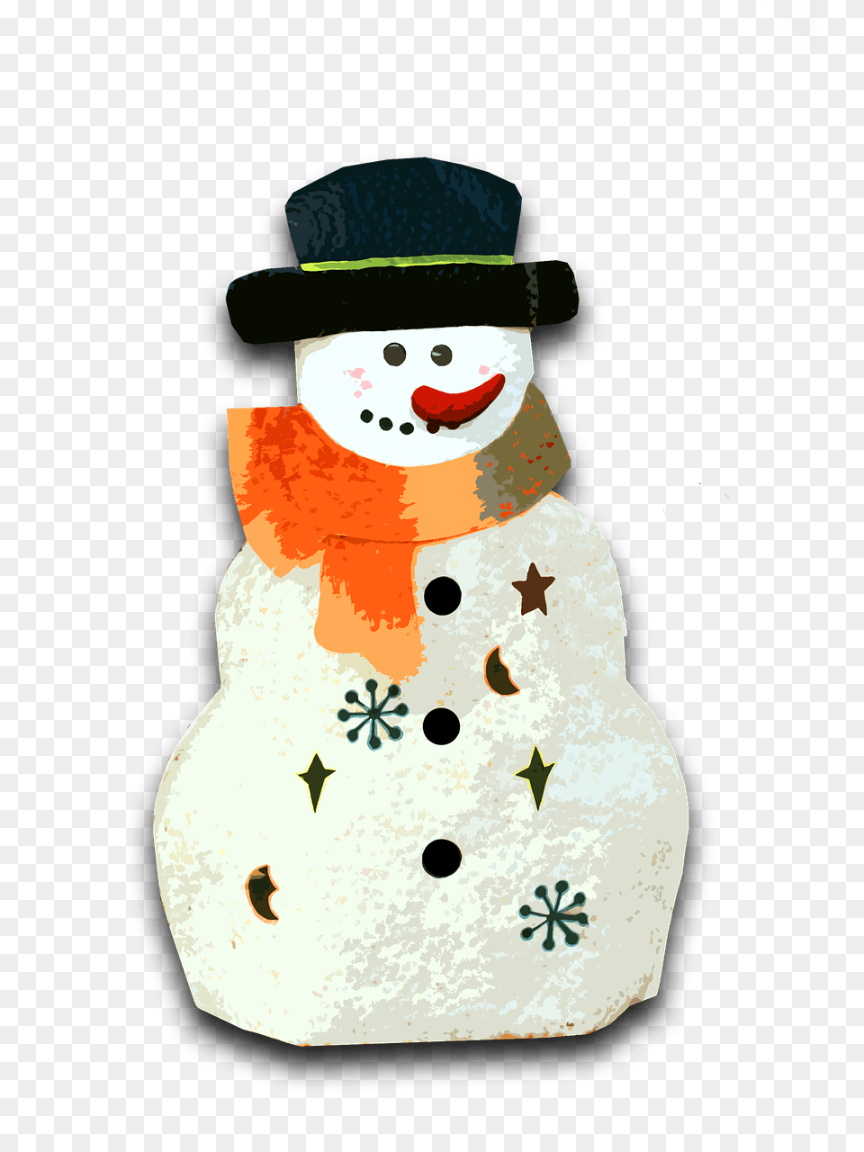 Snowman Orange Scarf, Nature, Outdoors, Winter, Snow Free Png Download
