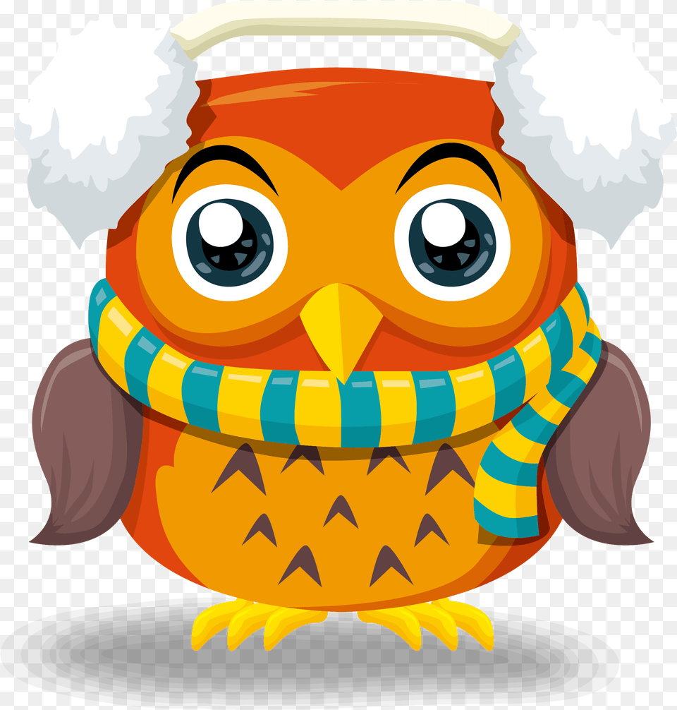 Snowman Owl Festival Material Vector Cartoon Clipart Owl Tattoo, Jar, Nature, Outdoors, Snow Free Png Download