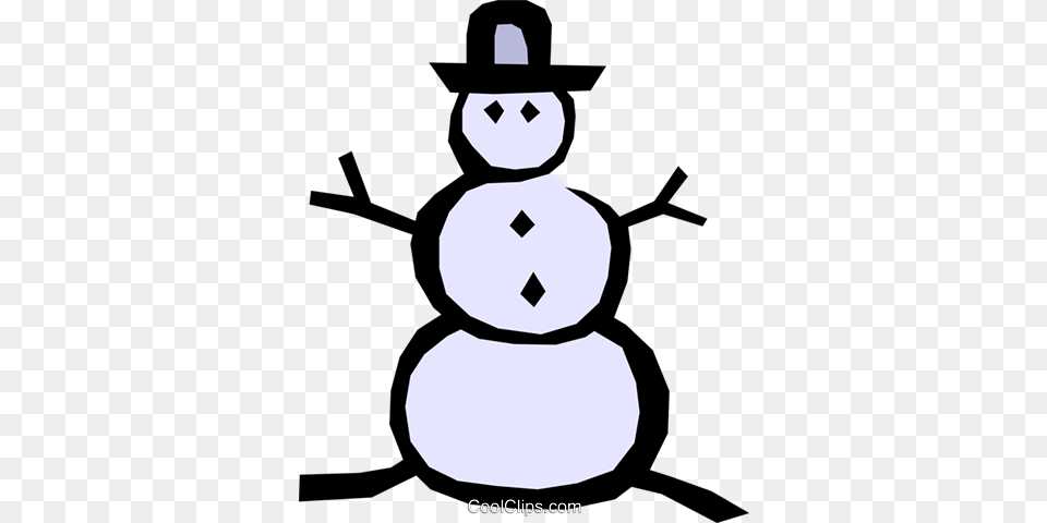 Snowman Royalty Free Vector Clip Art Illustration, Nature, Outdoors, Winter, Snow Png Image
