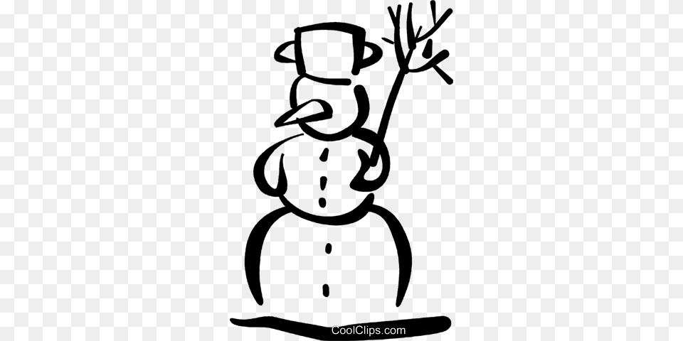 Snowman Royalty Vector Clip Art Illustration, Stencil, Baby, Person, Face Free Png Download