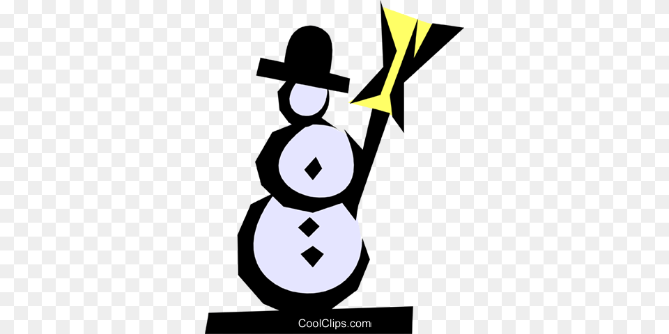 Snowman Royalty Vector Clip Art Illustration, Outdoors, Nature, People, Person Free Png