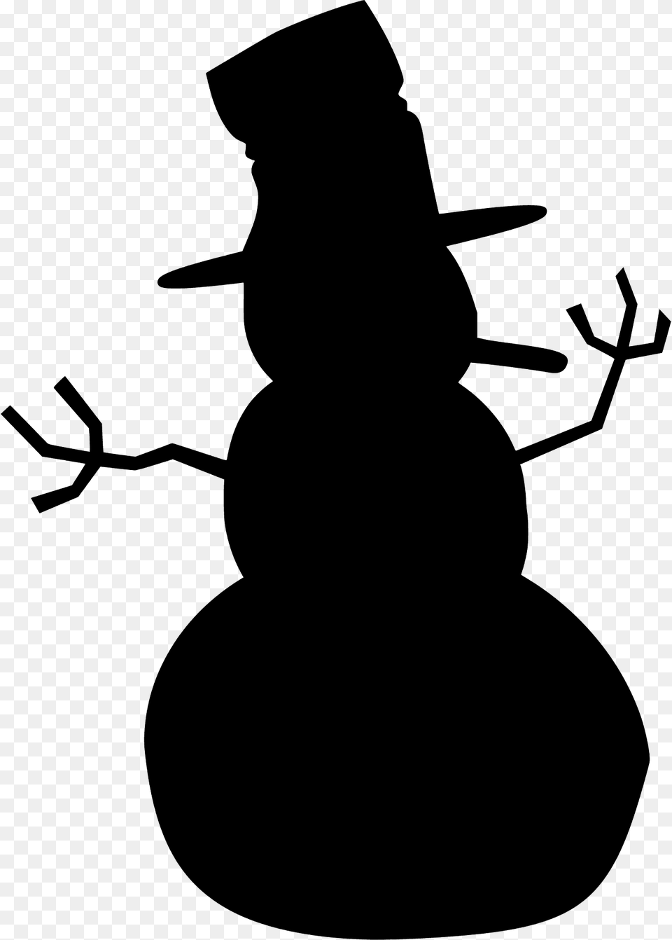 Snowman Silhouette, Nature, Outdoors, Snow, Winter Png