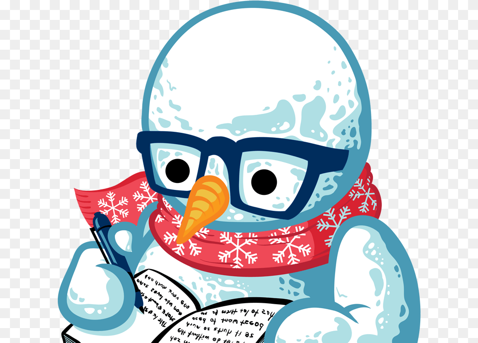 Snowman Smaller Snowman Reading A Book, Ice Cream, Cream, Dessert, Food Png Image