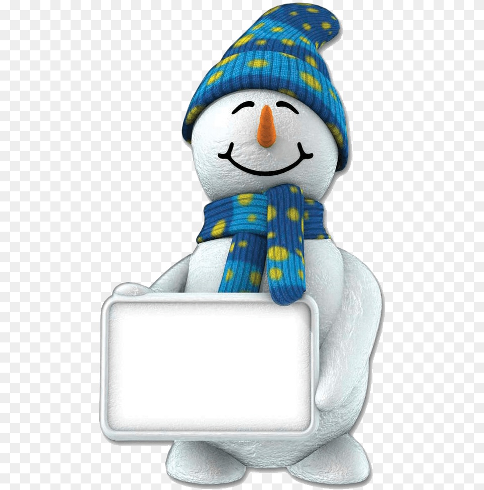 Snowman Snowman With Sign, Nature, Outdoors, Winter, Plush Png Image