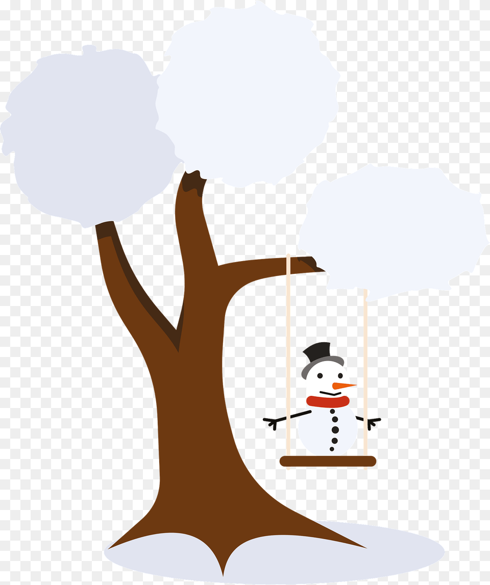 Snowman Swing Clipart, Outdoors, Nature, Snow, Winter Free Transparent Png