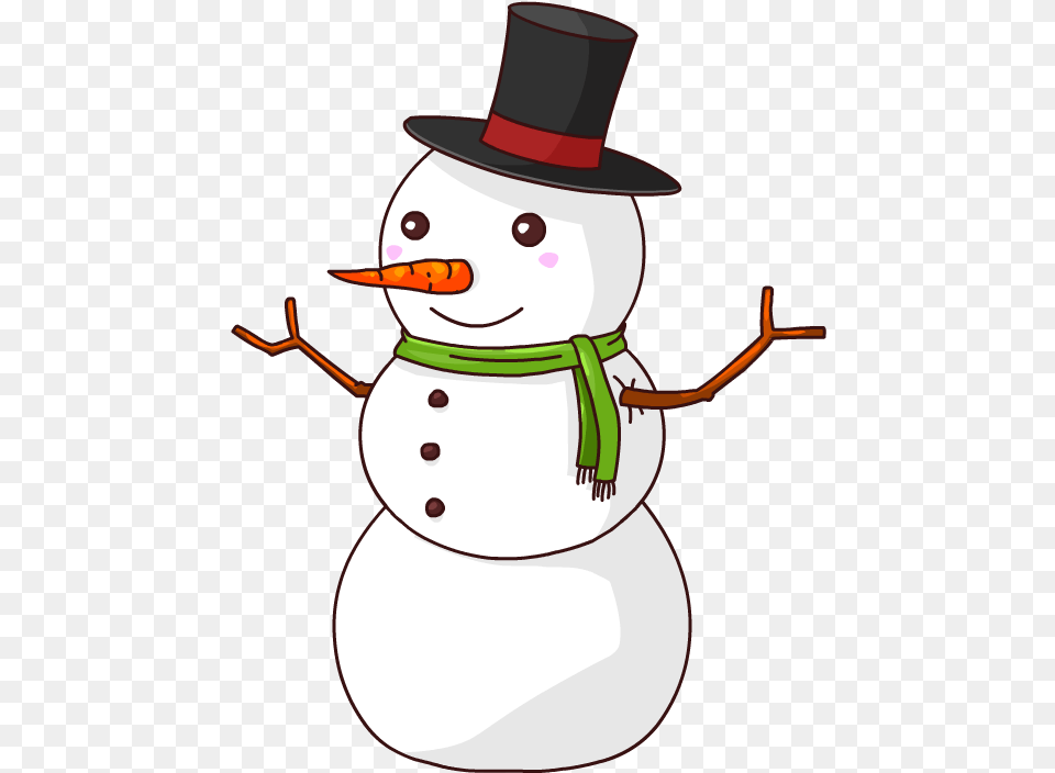 Snowman Transparent Clipart Cartoon Snowman, Nature, Outdoors, Snow, Winter Png