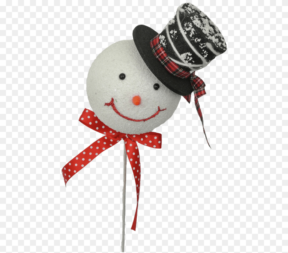 Snowman W Top Hat Pick Snowman, Nature, Outdoors, Winter, Clothing Free Transparent Png