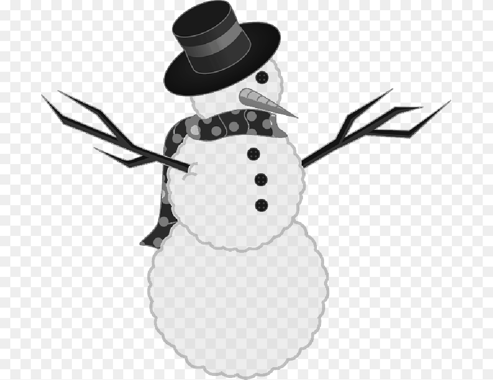Snowman Winter Snow Twigs Buttons Carrot Scarf Snowman Clipart, Nature, Outdoors Free Transparent Png