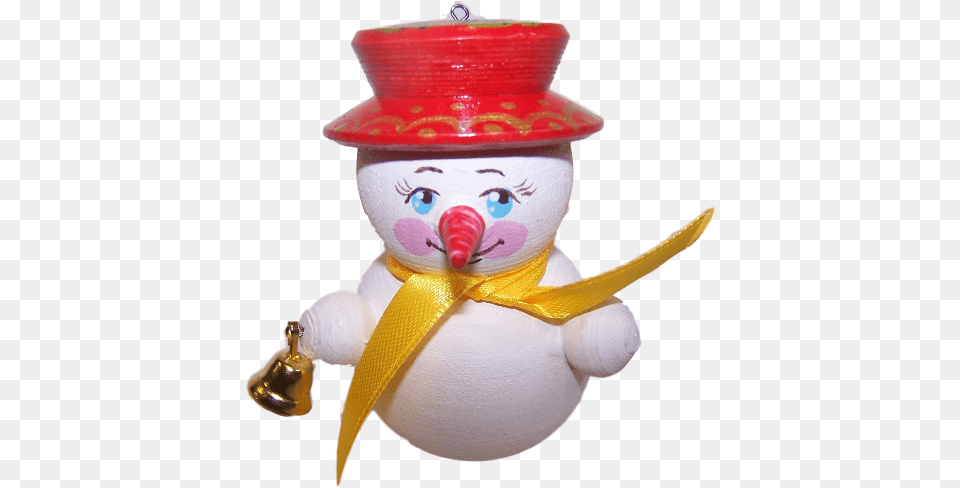 Snowman With Bell U0026 Yellow Ribbon Clown Full Clown, Nature, Outdoors, Snow, Winter Png