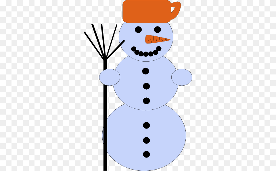 Snowman With Broom Clip Art, Nature, Outdoors, Winter, Snow Png