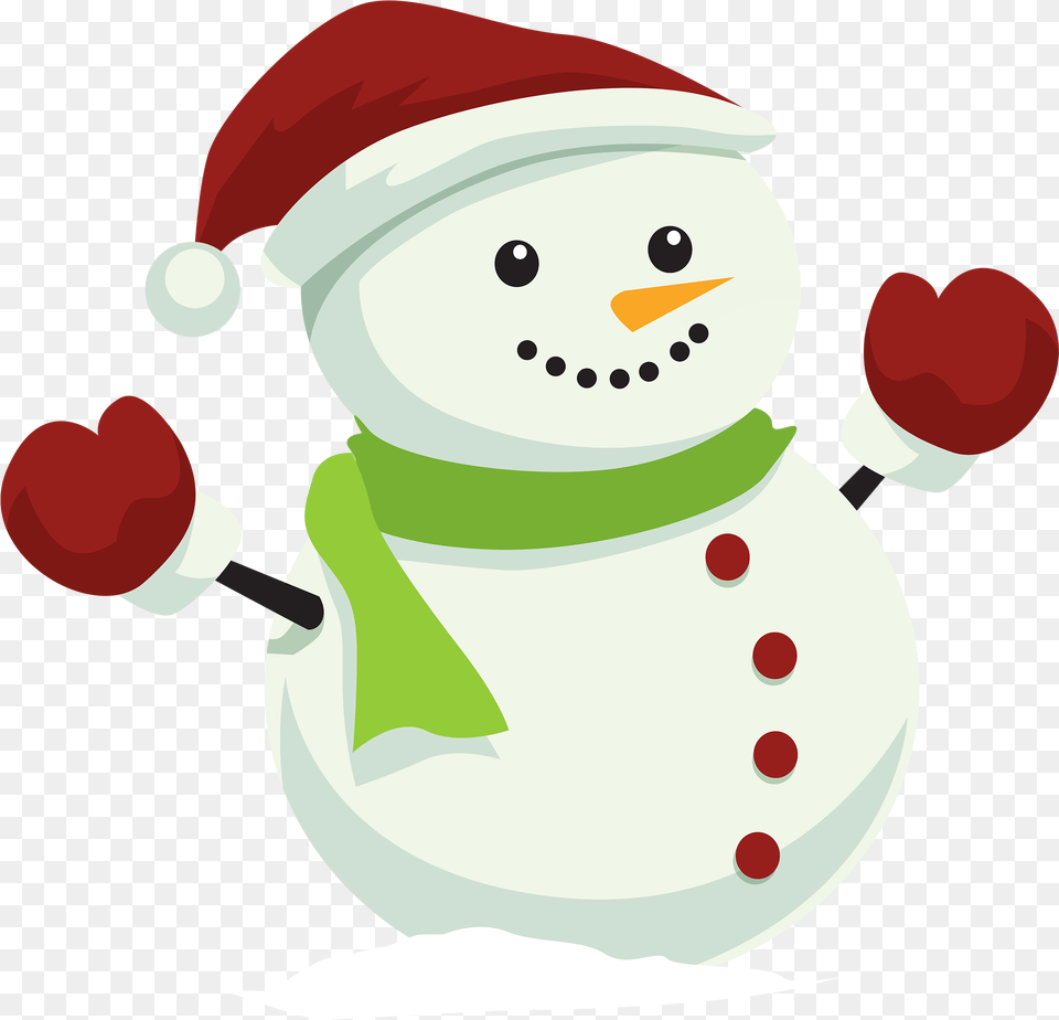 Snowman With Christmas Hat Clipart Snowman, Nature, Outdoors, Winter, Snow Free Png