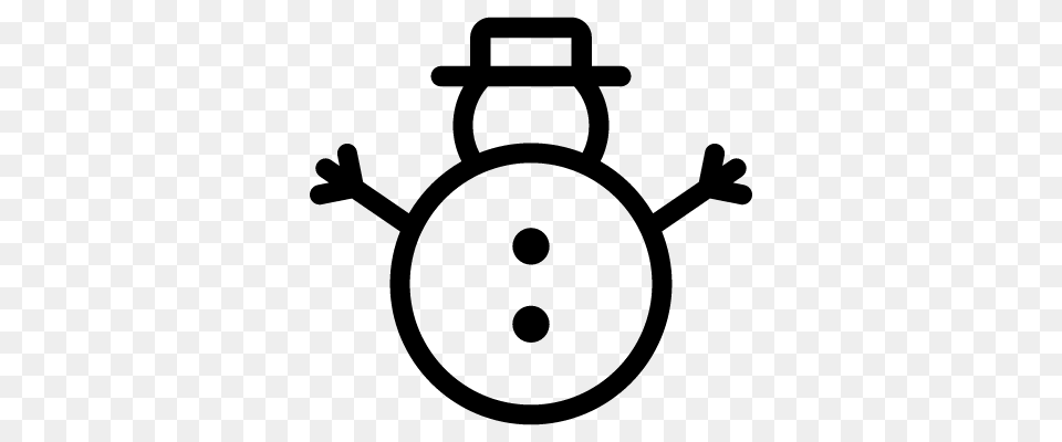 Snowman With Scarf And Hat Vectors Logos Icons, Gray Free Png