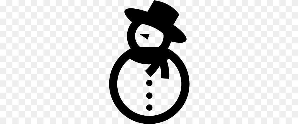 Snowman With Scarf And Hat Vector Snowman, Gray Png Image