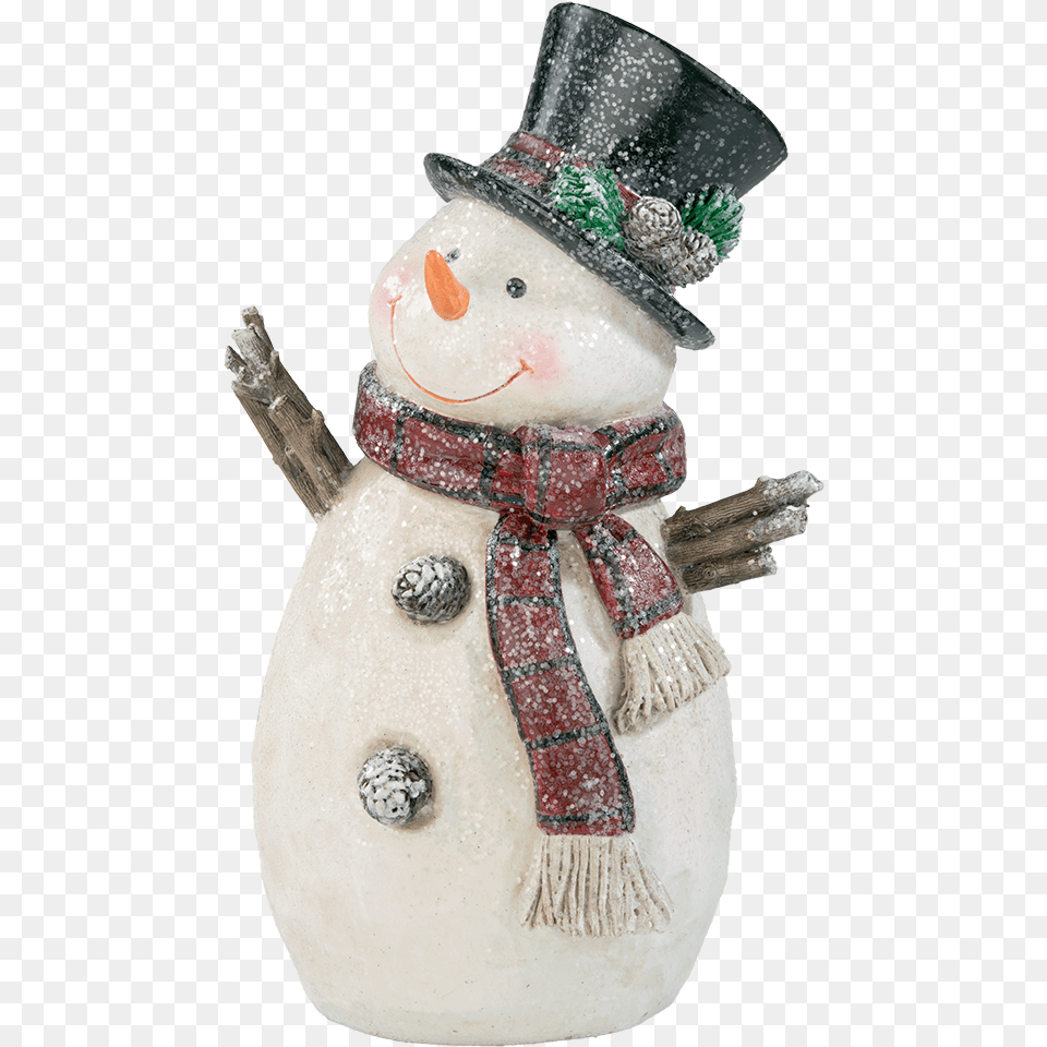 Snowman With Top Hat Snowman, Nature, Outdoors, Winter, Snow Free Png Download