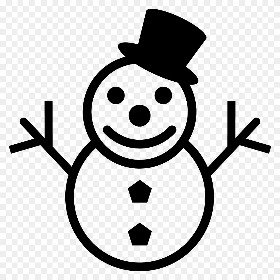 Snowman Without Snow Emoji Clipart, Nature, Outdoors, Winter Free Transparent Png