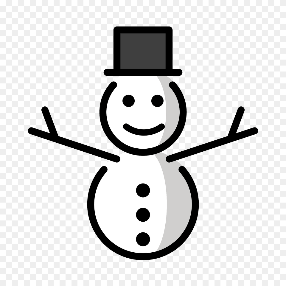 Snowman Without Snow Emoji Clipart, Nature, Outdoors, Winter Png