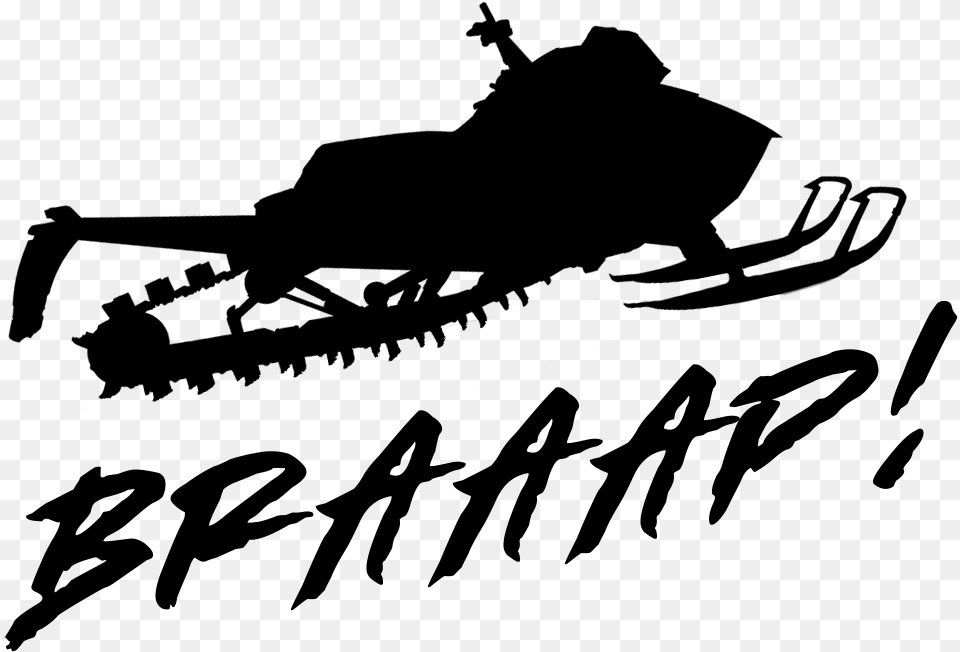 Snowmobile, Gray Png Image
