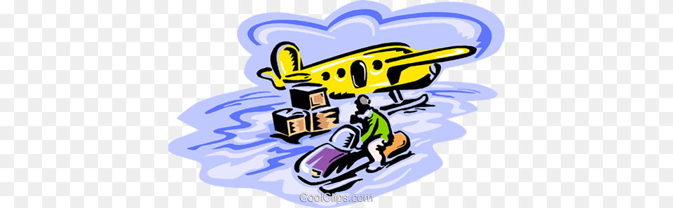 Snowmobile Remote Transport Royalty Vector Clip Art, Person, Water, Vehicle, Transportation Png Image