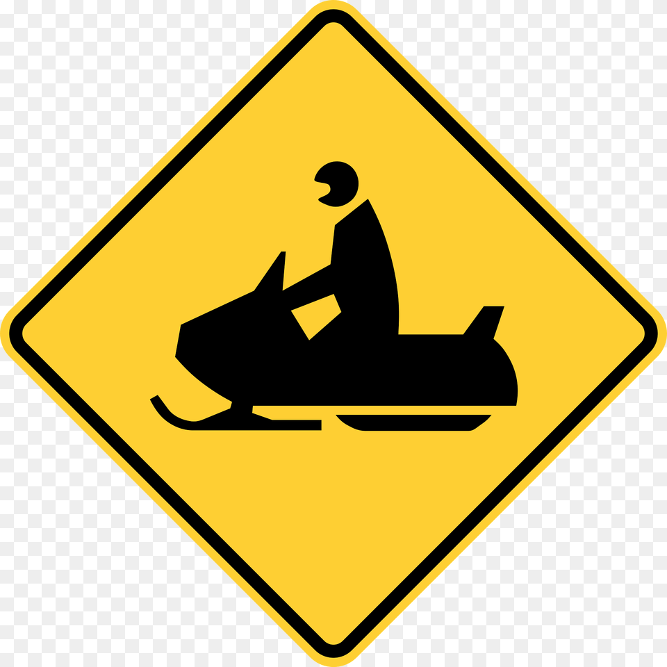 Snowmobile Sign Mutcd Clipart, Symbol, Road Sign Png Image