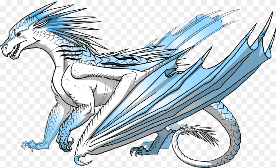 Snowstorm Official Artwork Icewing From Wings Of Fire, Dragon, Adult, Female, Person Free Transparent Png