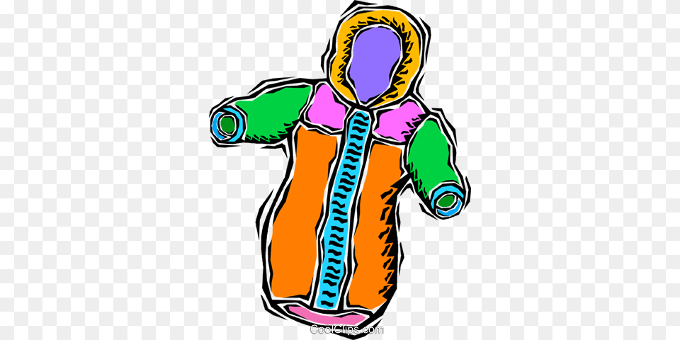 Snowsuit Royalty Vector Clip Art Illustration, Clothing, Coat, Lifejacket, Vest Png