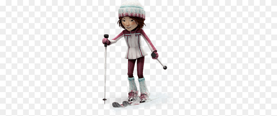 Snowtime Movie Character Sophie Skiing, Child, Female, Girl, Person Png