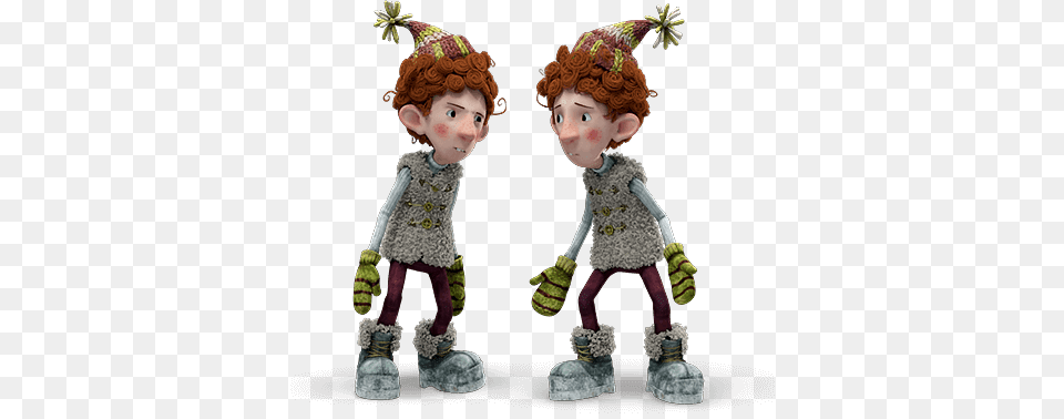 Snowtime Movie Characters Twins, Clothing, Hat, Doll, Toy Png Image