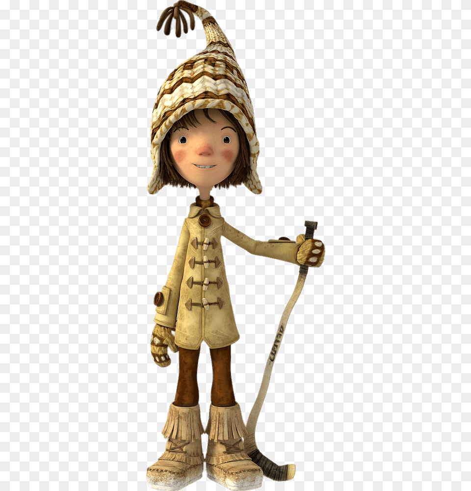 Snowtime Movie Girl Holding Hockey Stick, Clothing, Hat, Person, Bonnet Free Png Download
