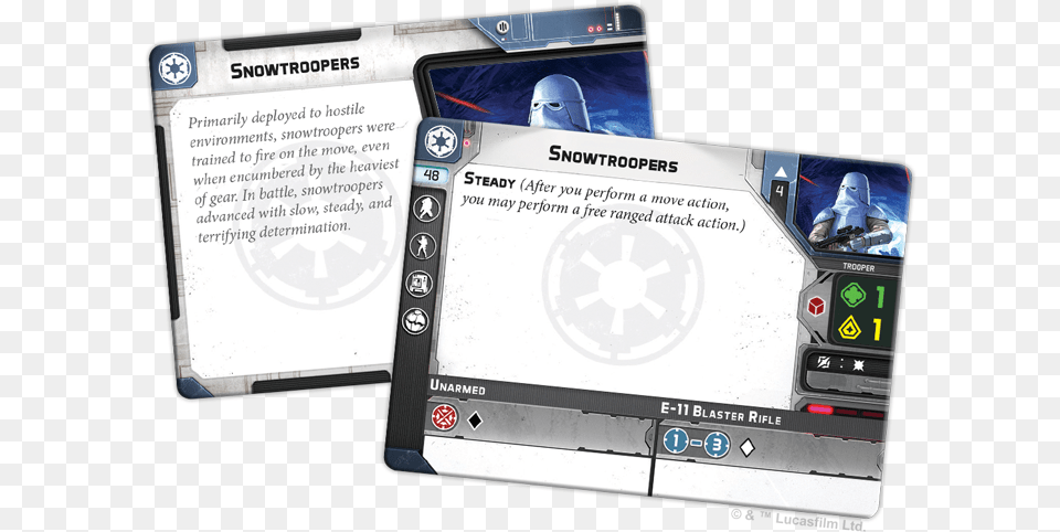 Snowtroopers Star Wars Legion Snowtroopers Card, Person, Electronics, Adult, Phone Png Image