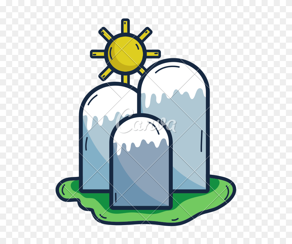 Snowy Mountains In Sunny Weather, Cylinder, Gravestone, Tomb Free Png