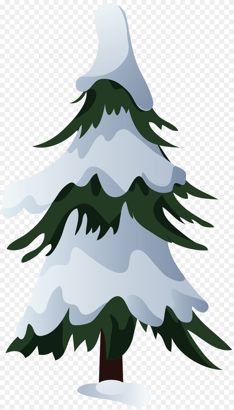 Snowy Pine Tree Clipart Snowy Pine Tree, Face, Head, Person, Mustache Free Transparent Png