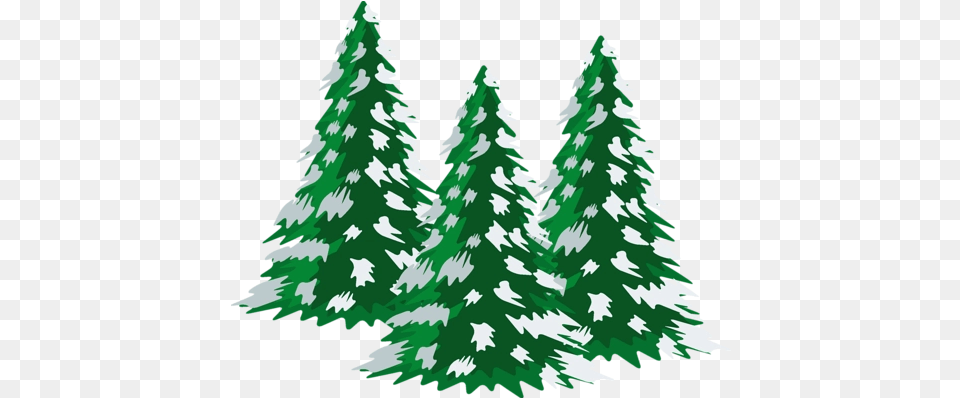 Snowy Trees Clipart Trees With Snow Clipart, Tree, Plant, Fir, Pine Png Image