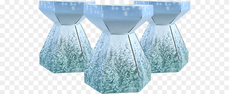 Snowy Trees Design 3 Coffee Table, Ice, Glass, Jar, Pottery Free Png