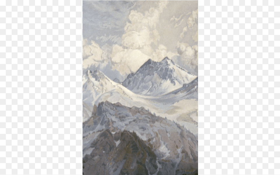 Snowy Western Peaks Sierra Nevada, Art, Painting, Outdoors, Nature Png Image