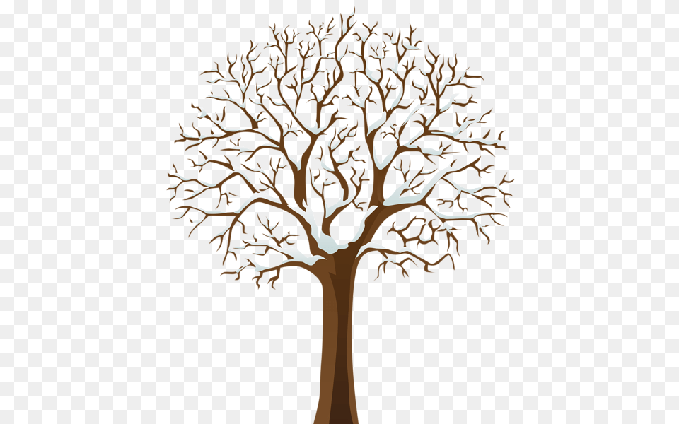 Snowy Winter Tree Transparent Image Clipart Winter Stuff, Plant, Wood, Tree Trunk, Art Png