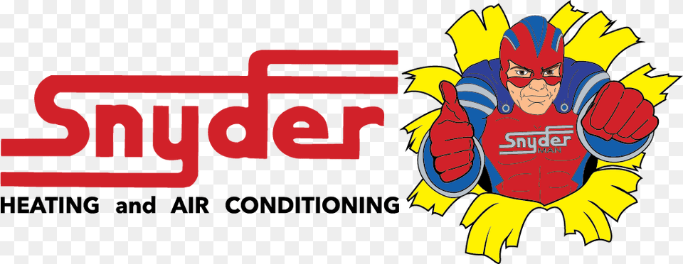 Snyder Heating And Air Conditioning, Logo, Baby, Glove, Clothing Png Image