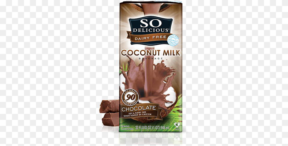 So Delicious Coconut Milk Chocolate, Advertisement, Cocoa, Dessert, Food Png
