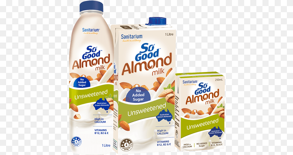So Good Unsweetened Almond Milk, Dairy, Food, Dessert, Yogurt Free Png Download