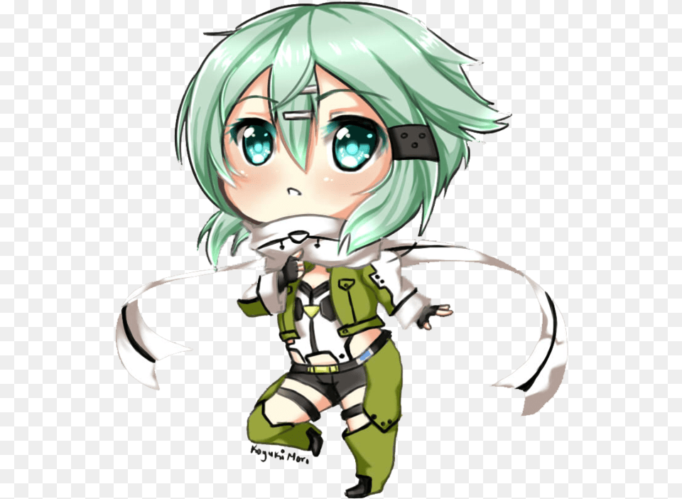 So I Re Do The Last Chibi Sinon I Did A Couple Weeks Sinon Sao Chibi, Book, Comics, Publication, Baby Free Png