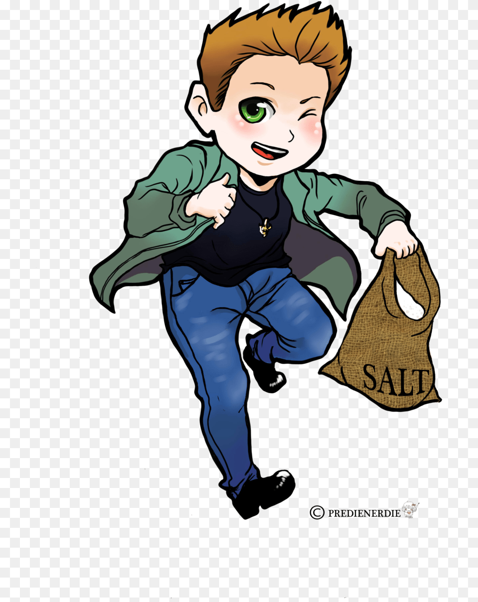 So Lately Drawing Supernatural All In My Sketchbook Dean Winchester Fanart Chibi, Baby, Person, Publication, Book Png Image