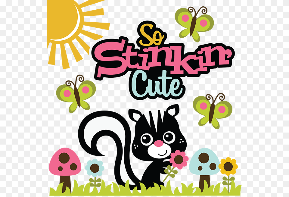 So Stinkin39 Cute Svg Skunk Svg File Flower Svg File, Art, Graphics, Book, Comics Png