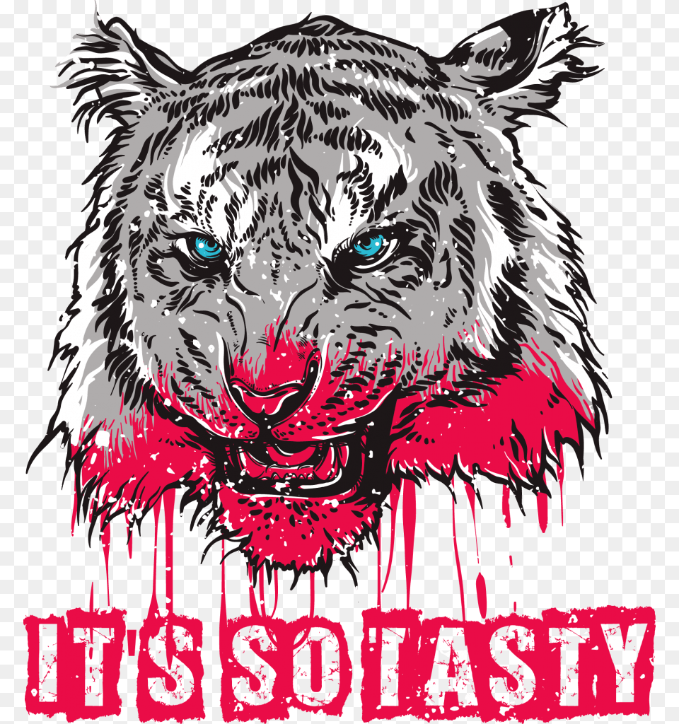 So Tasty Buy T Shirt Design Illustration, Art, Animal, Mammal, Tiger Free Png Download