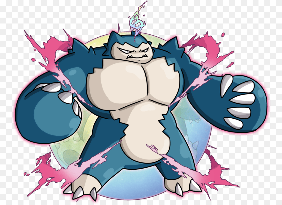 So That39s What Was Hiding Under All Of Snorlax39s Fat Pokemon Snorlax Mega Evolution, Art, Publication, Graphics, Comics Png Image